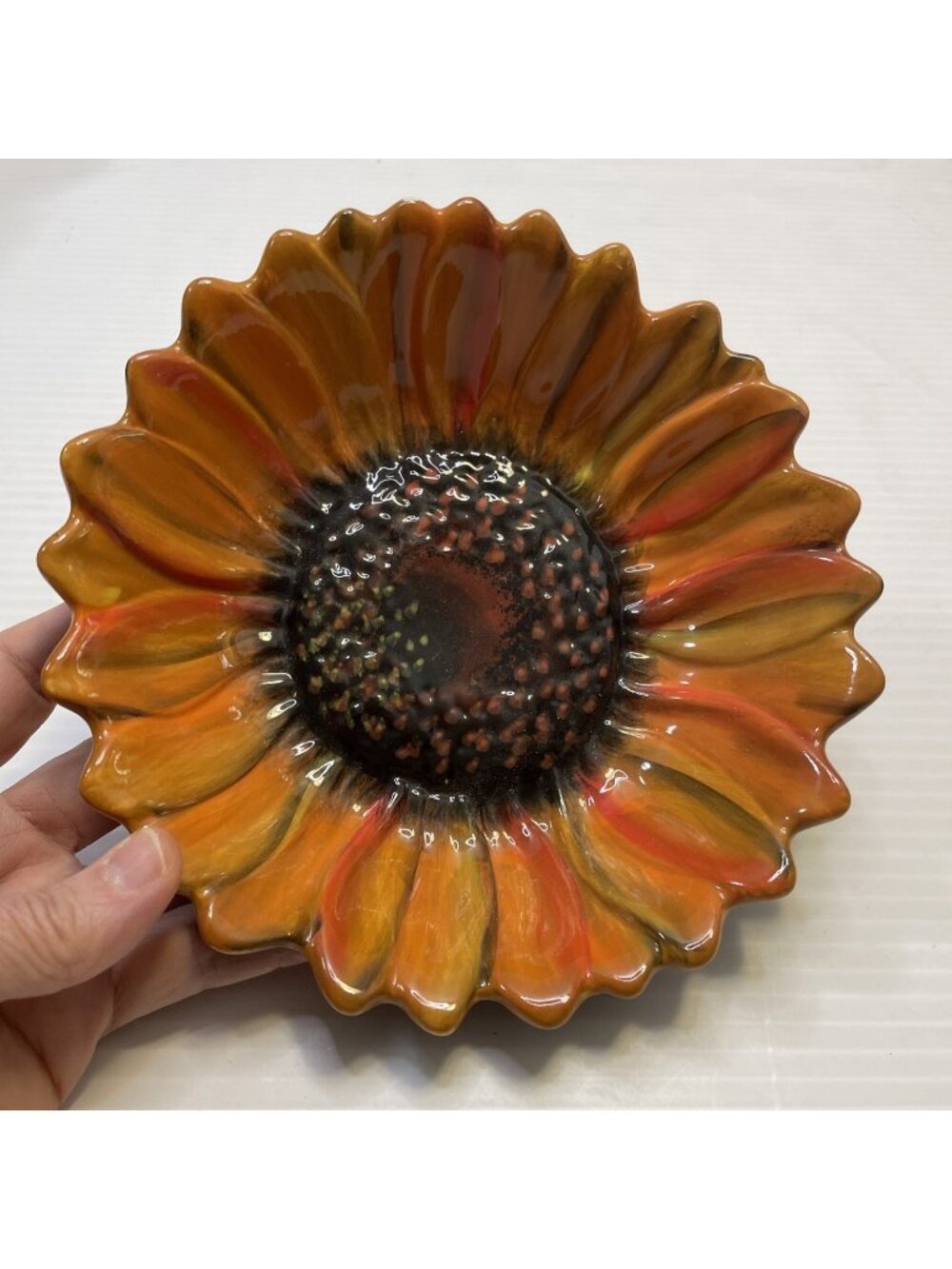 Clay Art Tuscan Sunflower 7" Cereal Soup Salsa Snack Bowl Autumn - VGUC (READ)